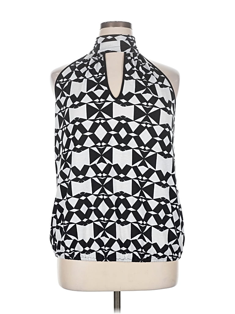 Pre-owned Bisou Bisou Sleeveless Blouse In Black