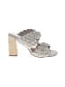 Steve Madden Gray Ivory Sandals Size 6 1/2 - photo 1