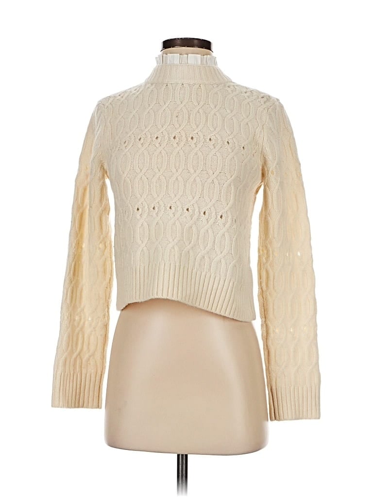 Pre-owned Club Monaco Wool Pullover Sweater In White