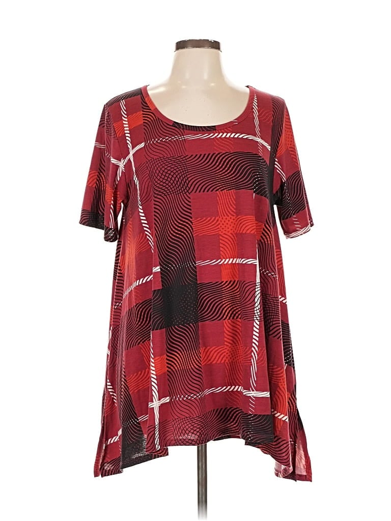 Pre-owned Lularoe Casual Dress In Burgundy