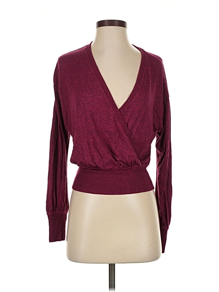 Pre-owned By Anthropologie Cardigan Sweater In Burgundy