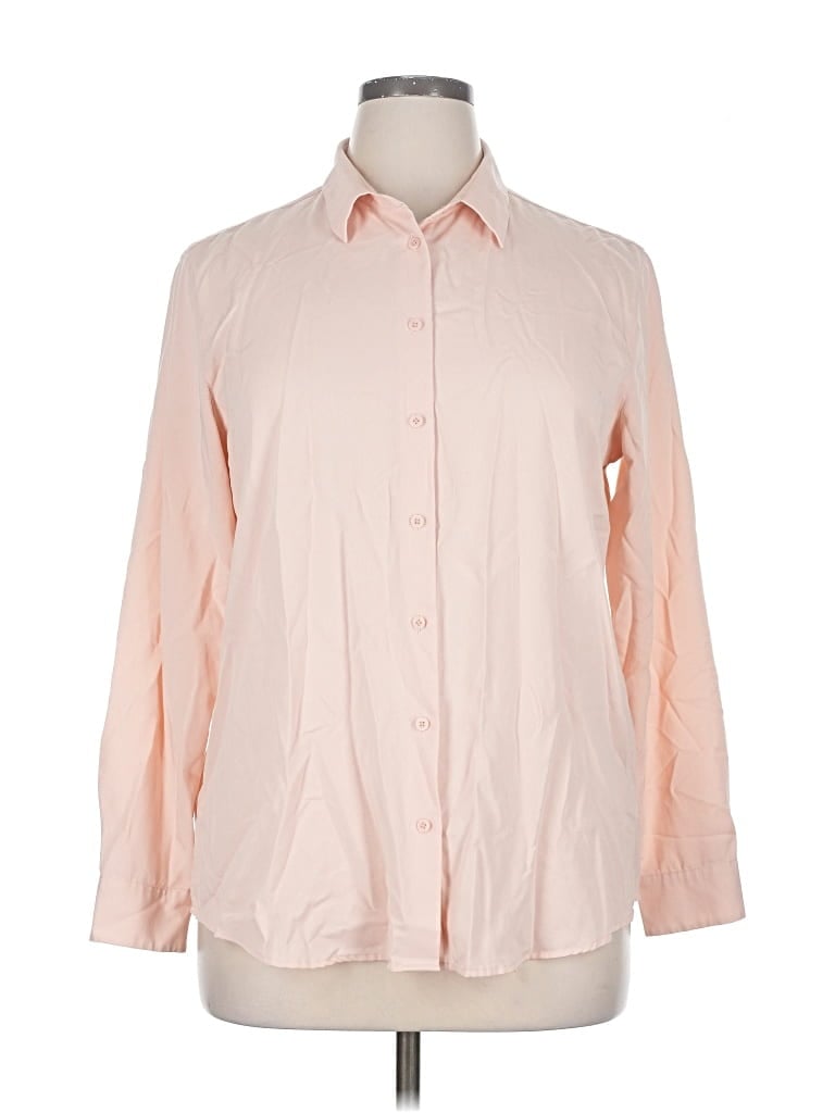 Pre-owned Uniqlo Long Sleeve Button Down Shirt In Pink