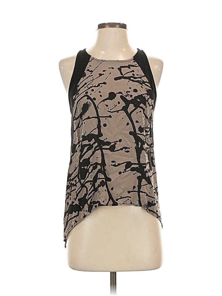 Pre-owned Glam Sleeveless Silk Top Black Halter Neckline Tops