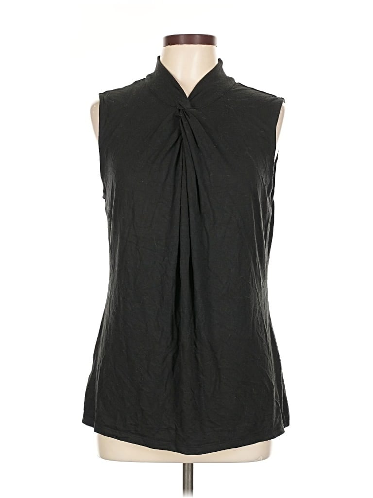 Pre-owned Ann Taylor Sleeveless T-shirt In Black