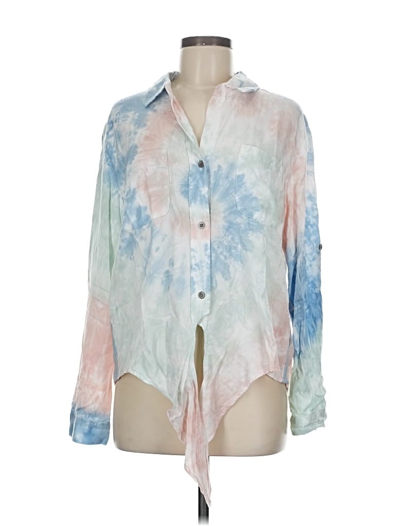 Pre-owned Vintage Havana Long Sleeve Blouse In Blue