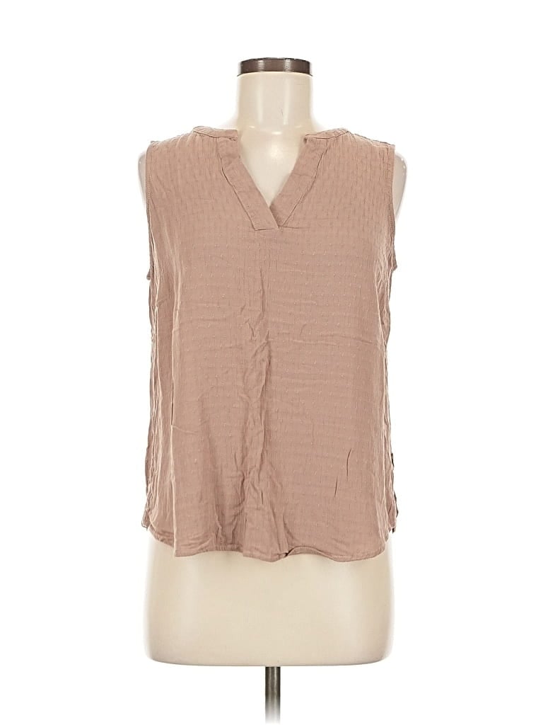 Pre-owned Adrianna Papell Sleeveless Blouse In Brown