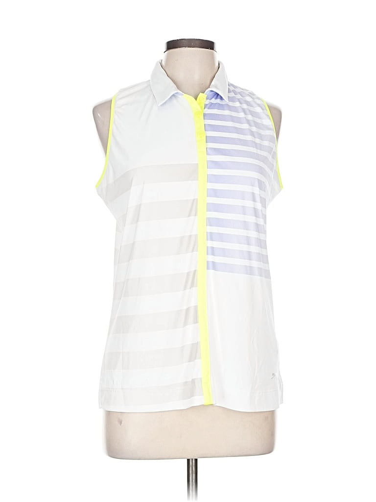 Pre-owned Slazenger Sleeveless Blouse In White