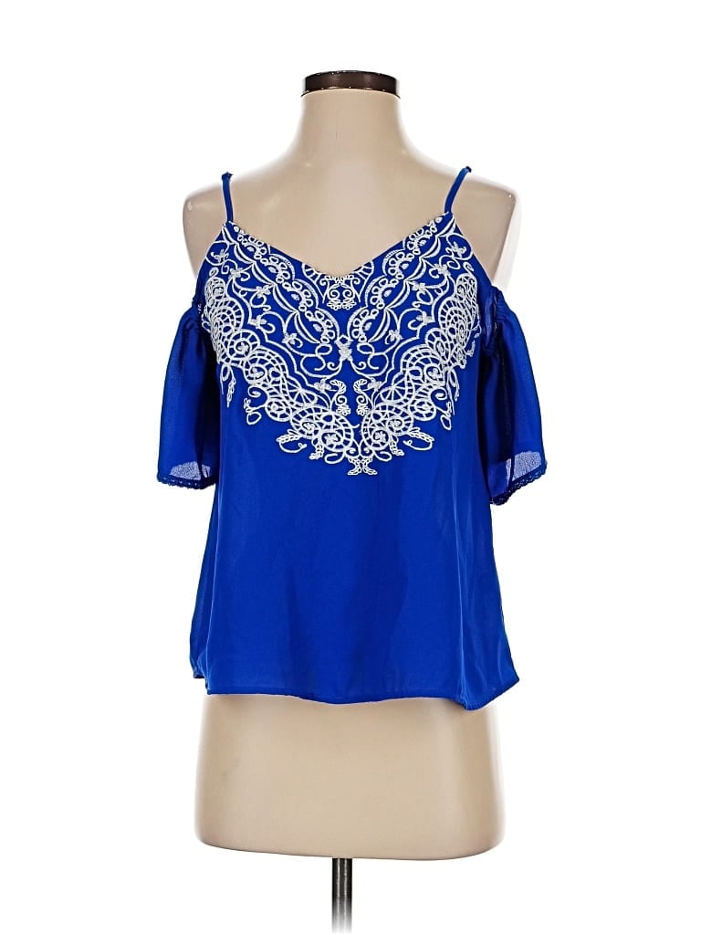 Pre-owned Xhilaration Sleeveless Blouse In Blue