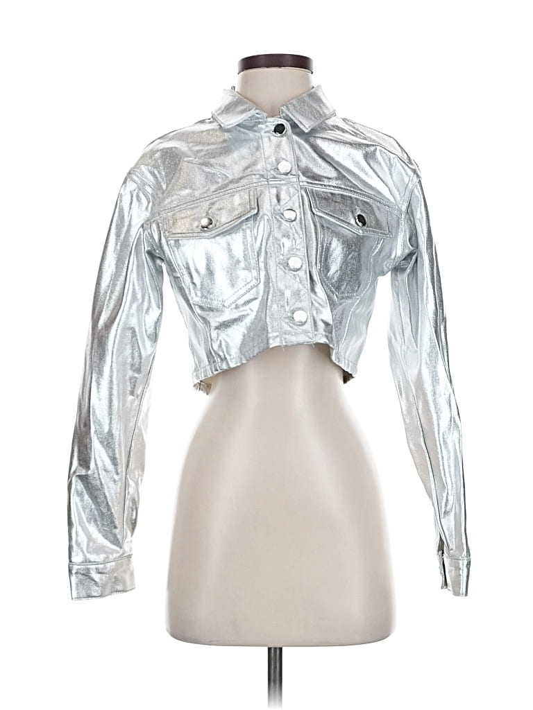 Pre-owned Zara Jacket In Silver