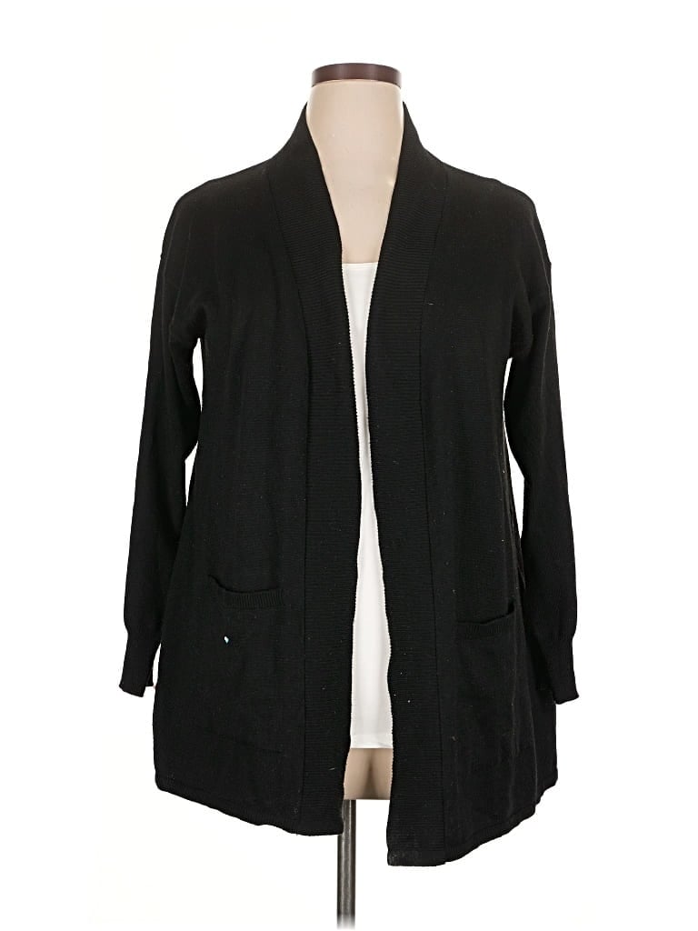 Pre-owned Gloria Vanderbilt Cardigan Sweater In Black
