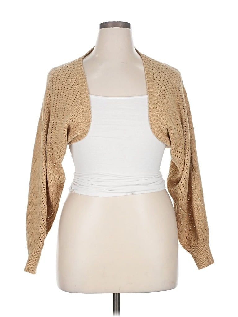 Pre-owned Unbranded Cardigan Sweater In Brown