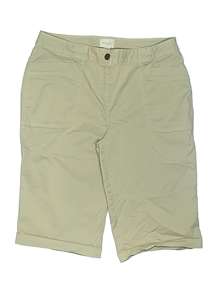 Pre-owned Chico's Khaki Shorts In Brown