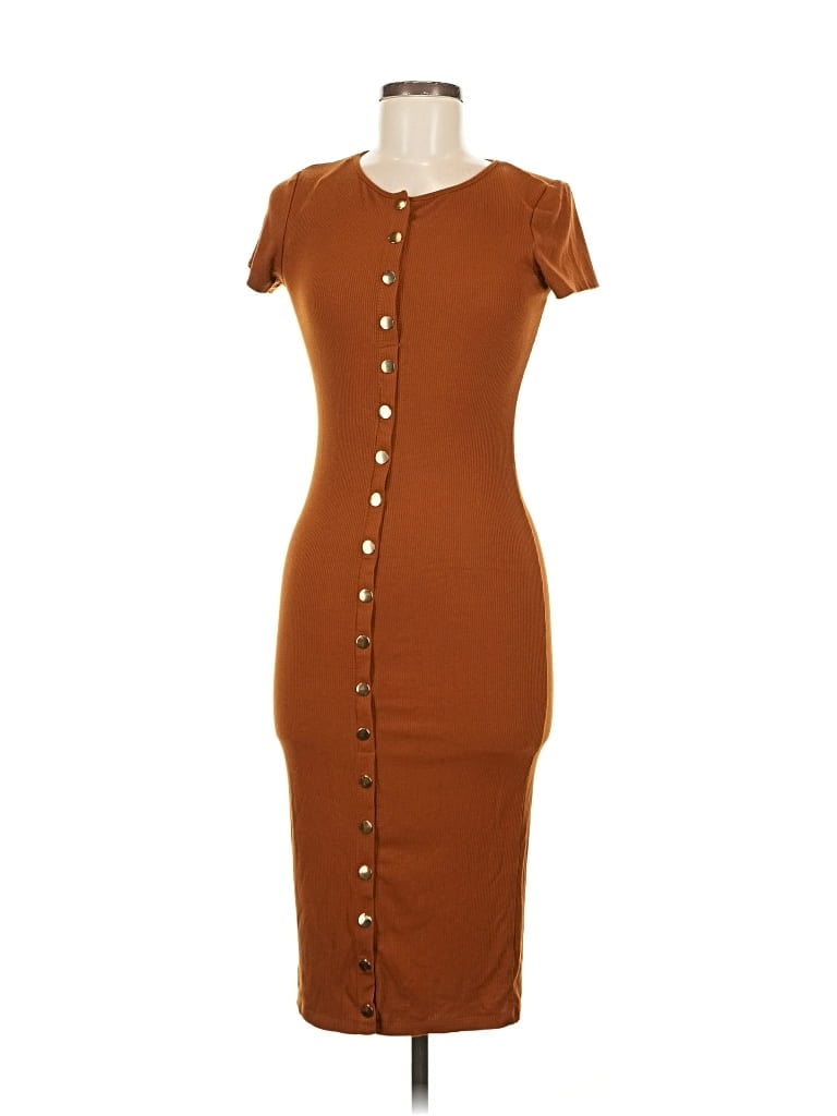 Pre-owned Fashion Nova Casual Dress In Brown