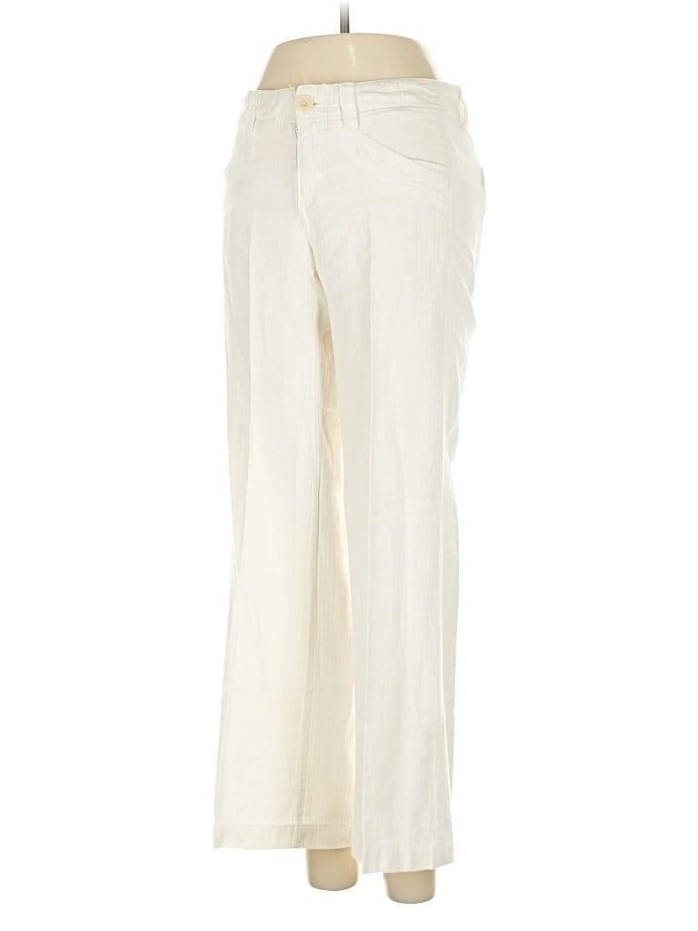 Pre-owned Pilcro And The Letterpress Linen Pants In White
