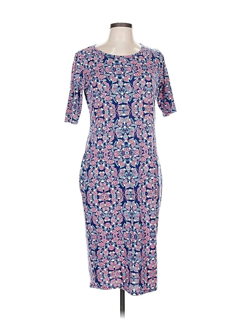 Pre-owned Lularoe Casual Dress In Blue