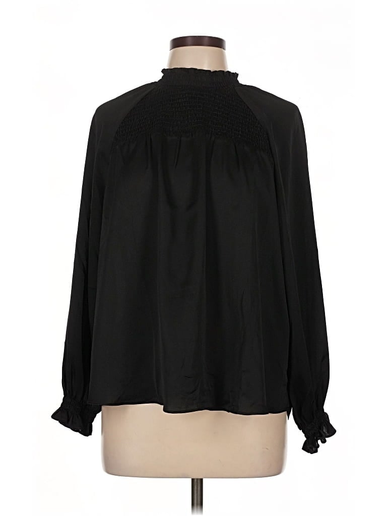 Pre-owned Nanette Lepore Long Sleeve Blouse In Black
