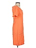 Sandro Solid Orange Casual Dress Size Sm (1) - photo 4