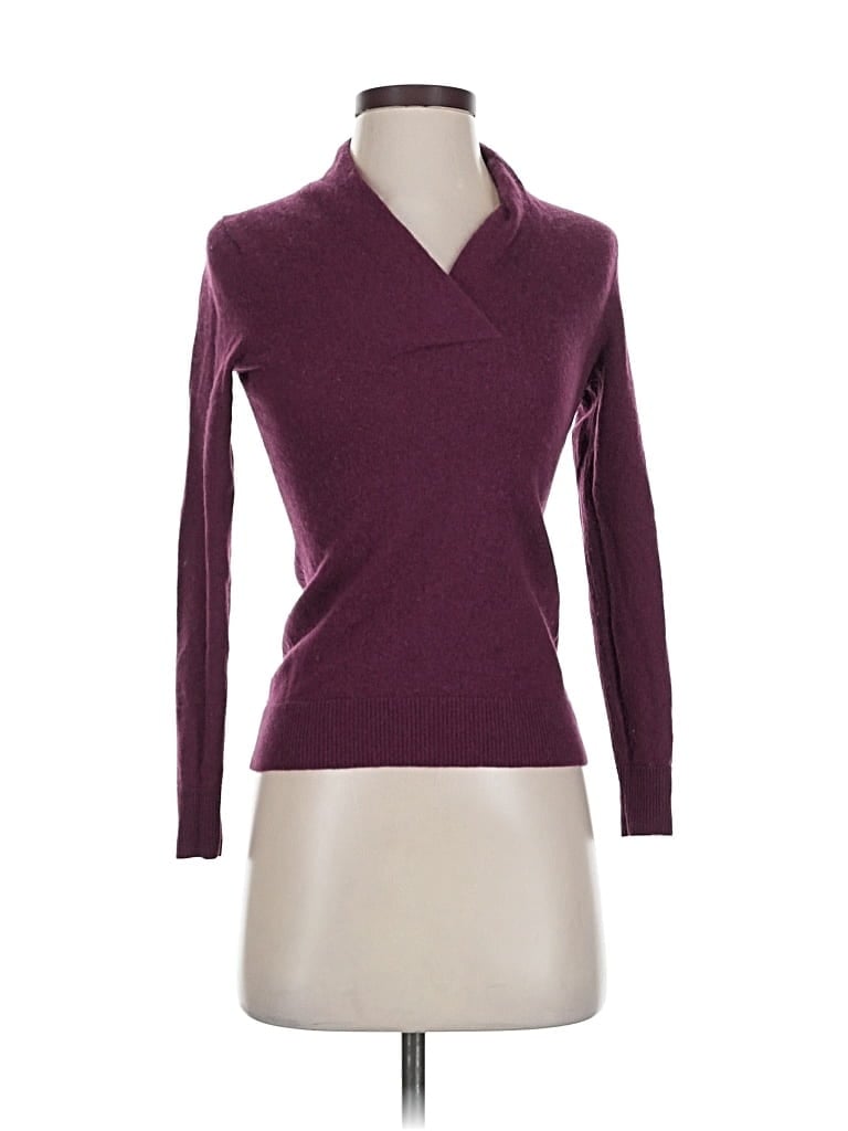 Pre-owned Banana Republic Wool Pullover Sweater In Burgundy