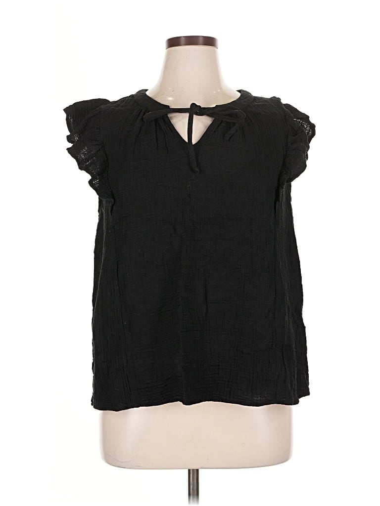 Pre-owned Andree By Unit Sleeveless Blouse In Black