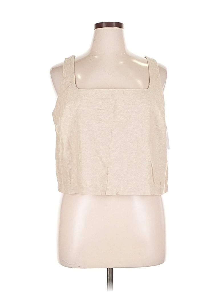 Old Navy Sleeveless Top Ivory Halter Neckline Tops In Neutral