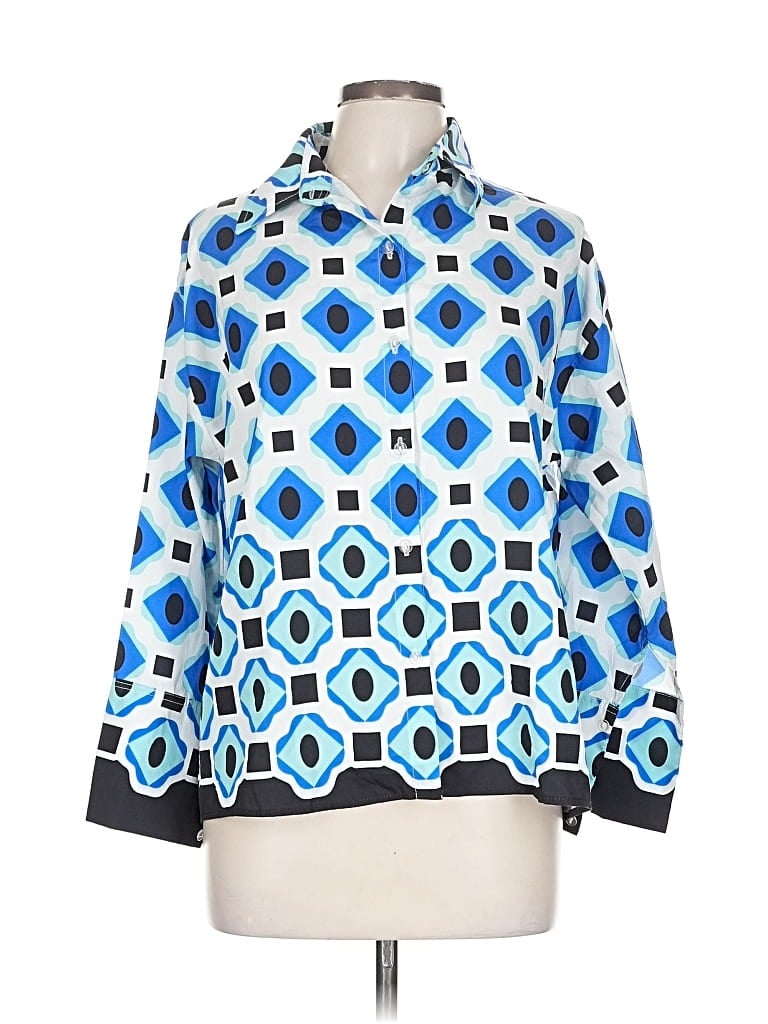Assorted Brands 3/4 Sleeve Blouse In Blue