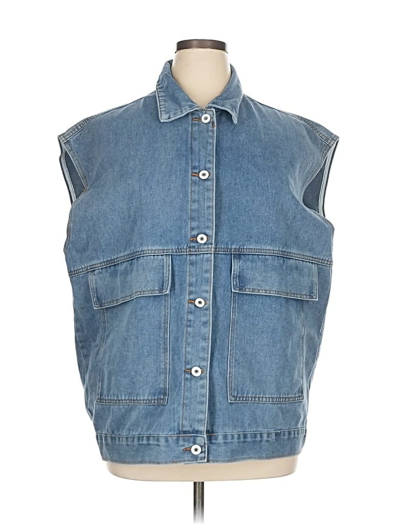 Pre-owned Assorted Brands Denim Vest In Blue