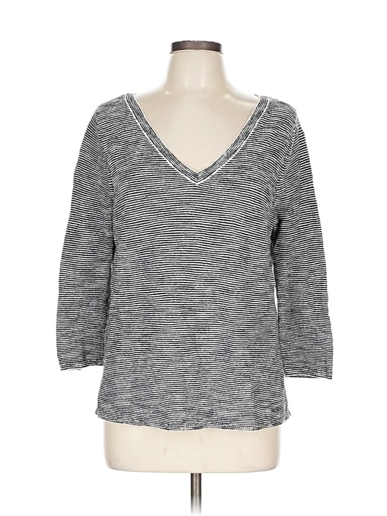 Pre-owned Ann Taylor Loft Pullover Sweater In Gray