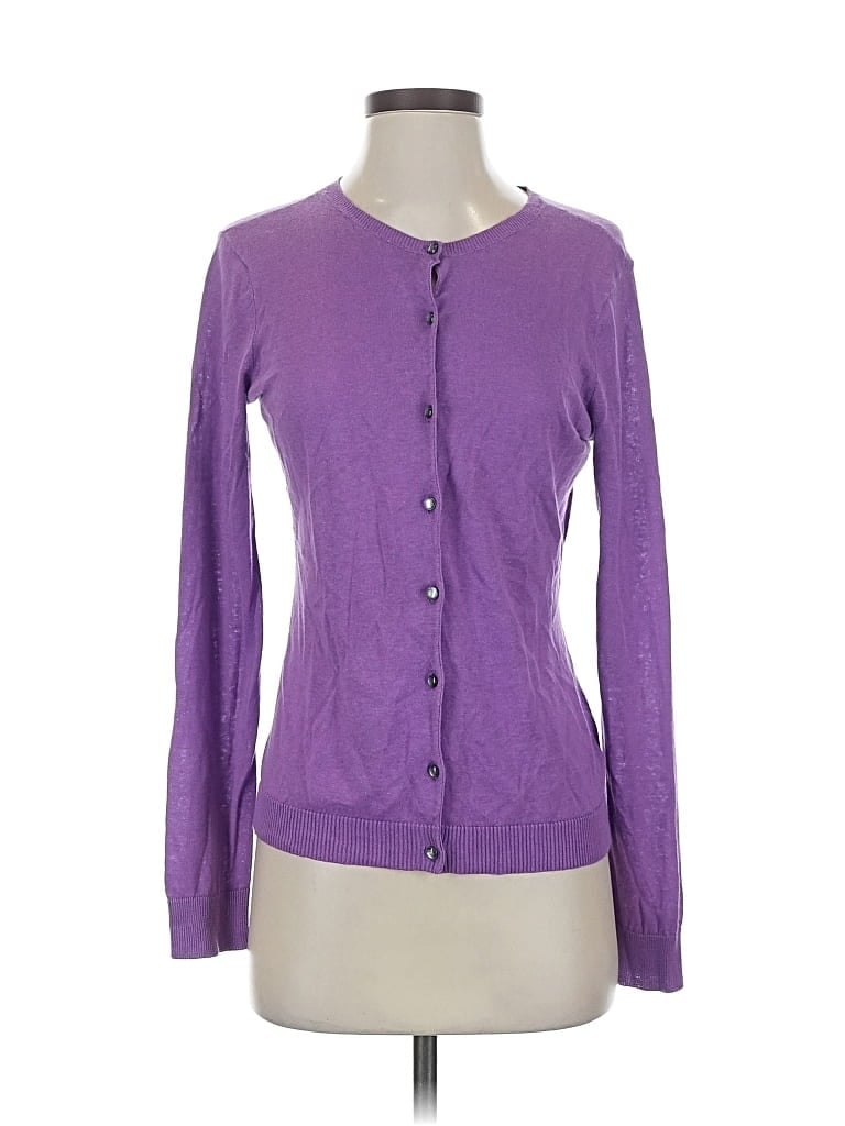 Pre-owned Polo Ralph Lauren Cardigan Sweater In Purple