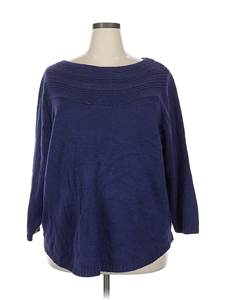 Pre-owned Lane Bryant Pullover Sweater In Blue