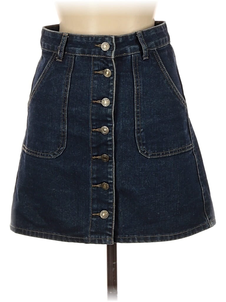 Pre-owned Unbranded Denim Skirt In Blue