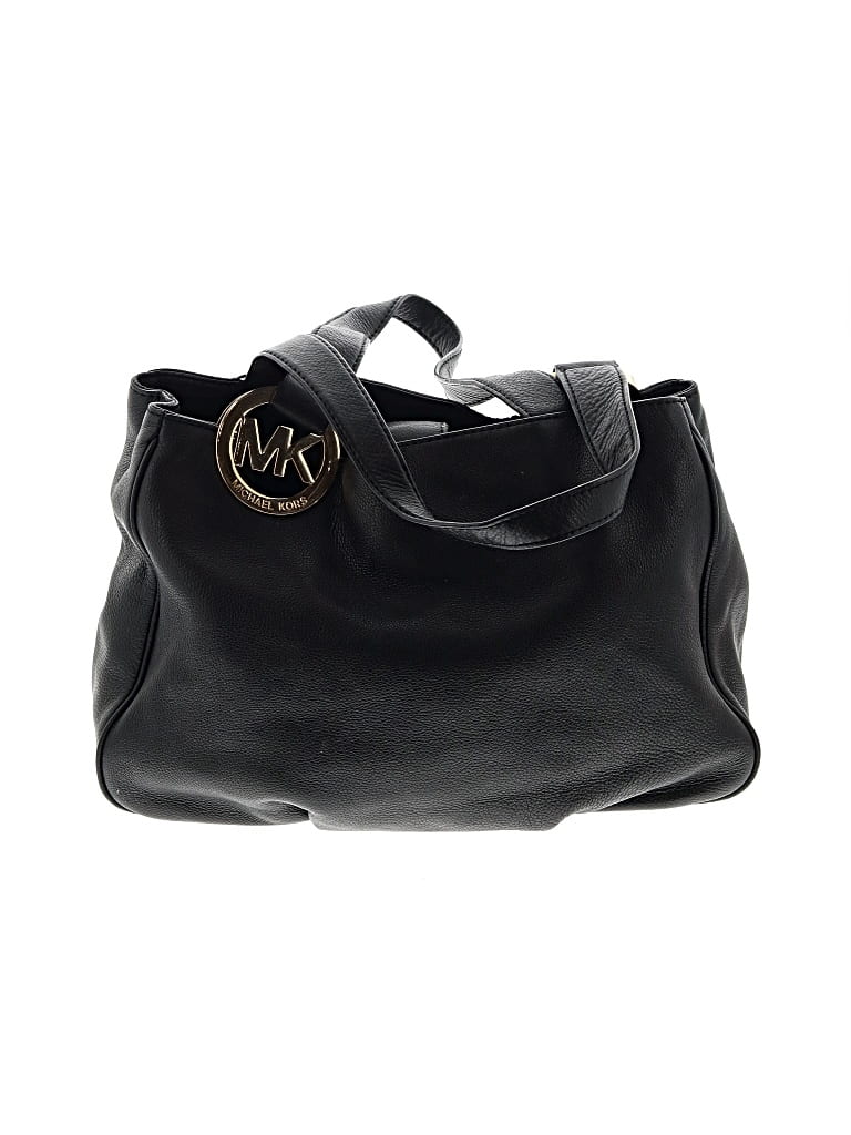 Pre-owned Michael Michael Kors Leather Satchel In Black