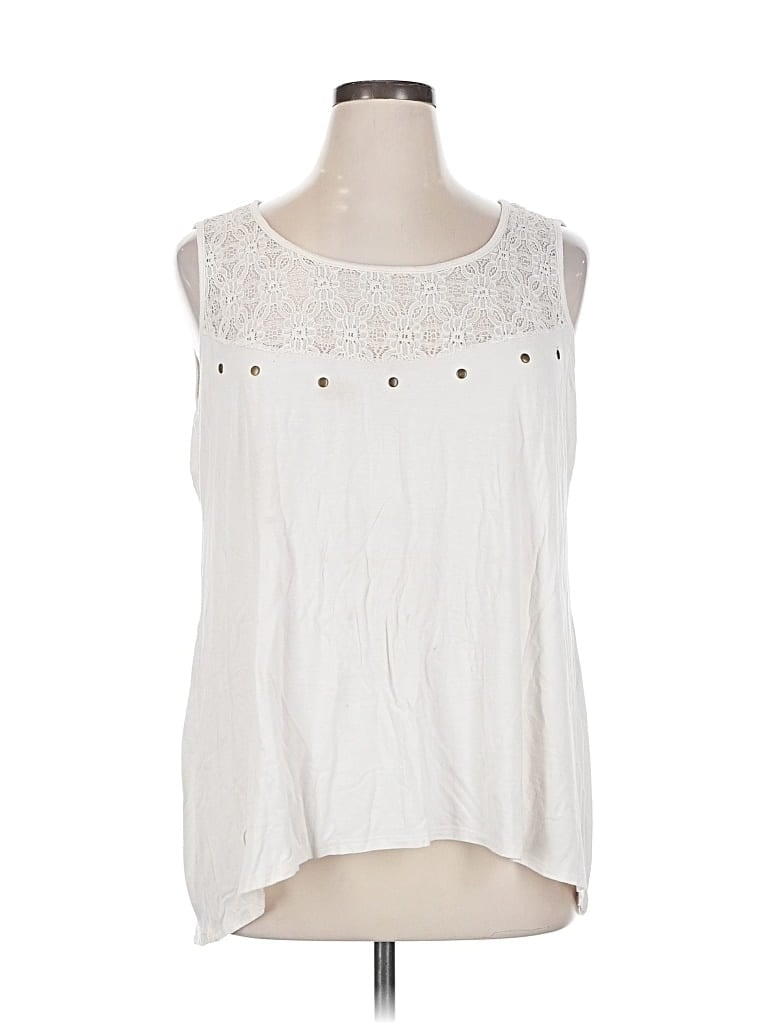 Pre-owned Cynthia Rowley Tjx Sleeveless T-shirt In White