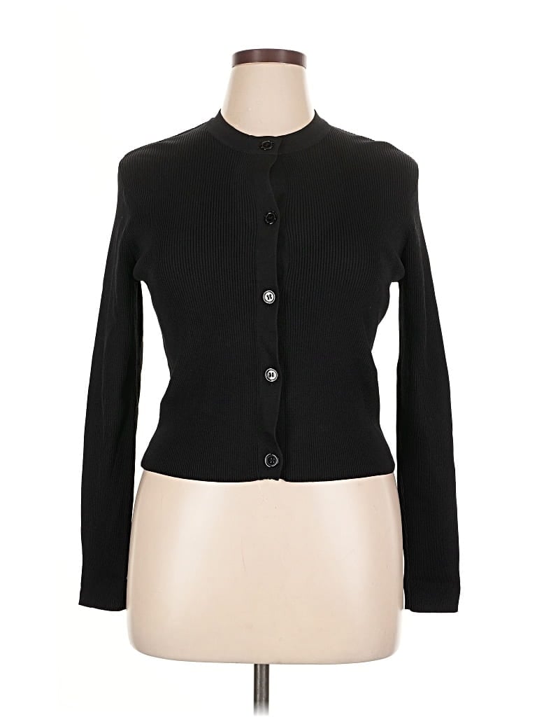 Pre-owned Assorted Brands Cardigan Sweater In Black