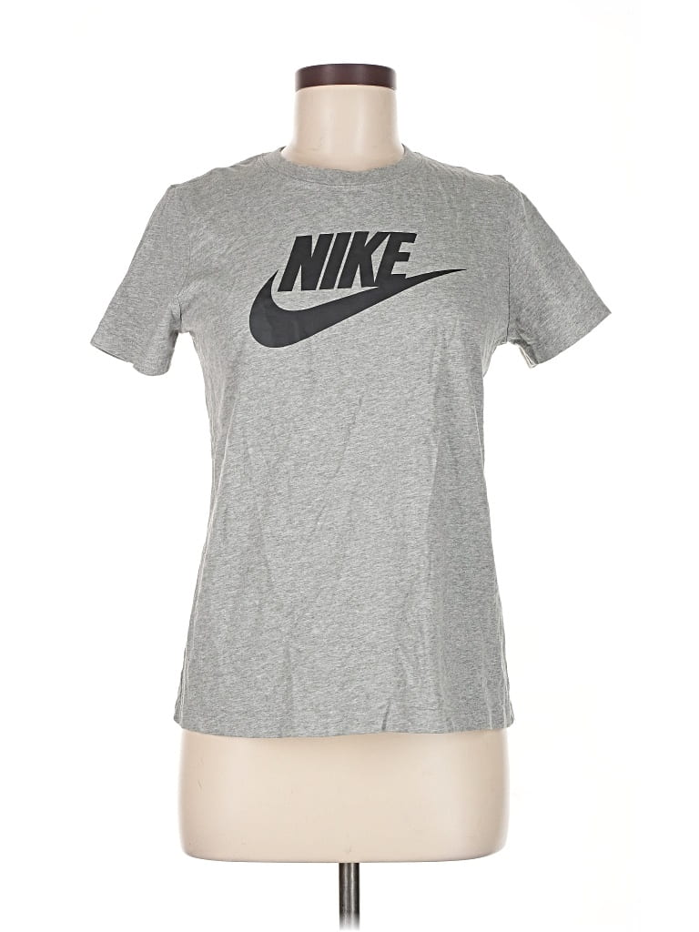 Pre-owned Nike Short Sleeve T-shirt In Silver