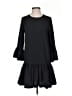 Ganni Solid Black Casual Dress Size XS - photo 1