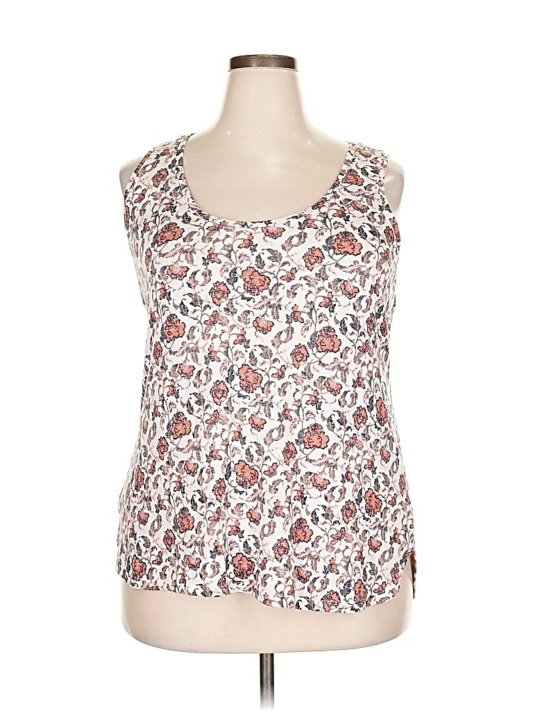 Pre-owned 24/7 Maurices Tank Top Ivory Sweetheart Neckline Tops In White