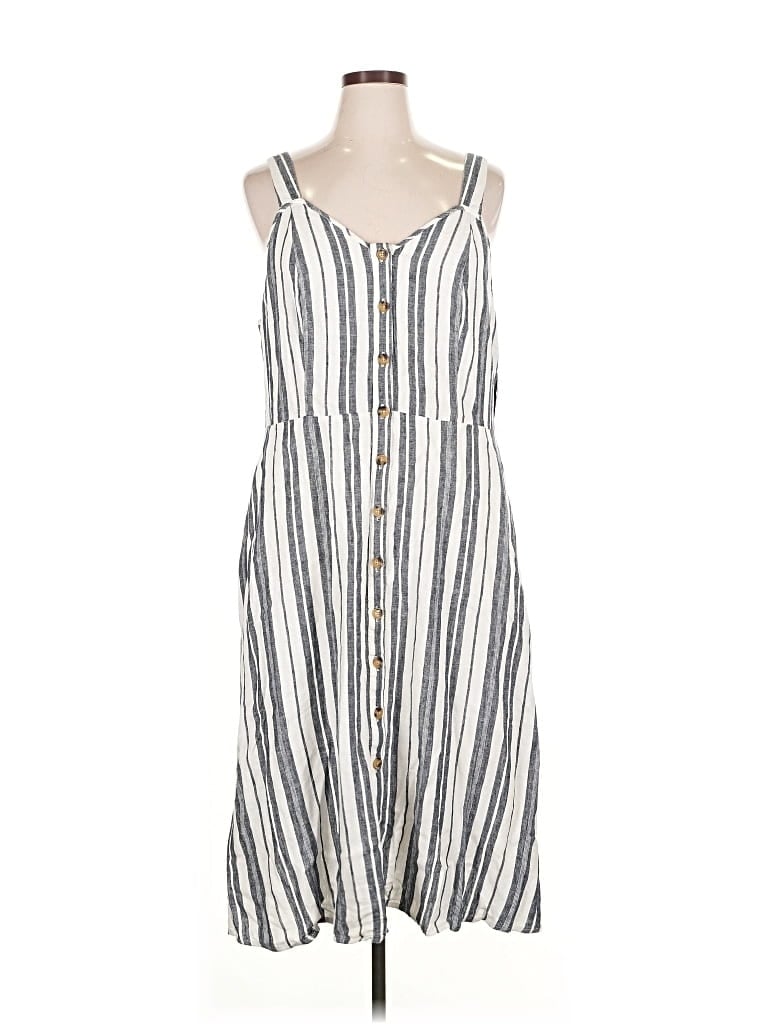 Terra & Sky Casual Dress In White