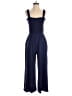 Anrabess Solid Blue Jumpsuit Size S - photo 1