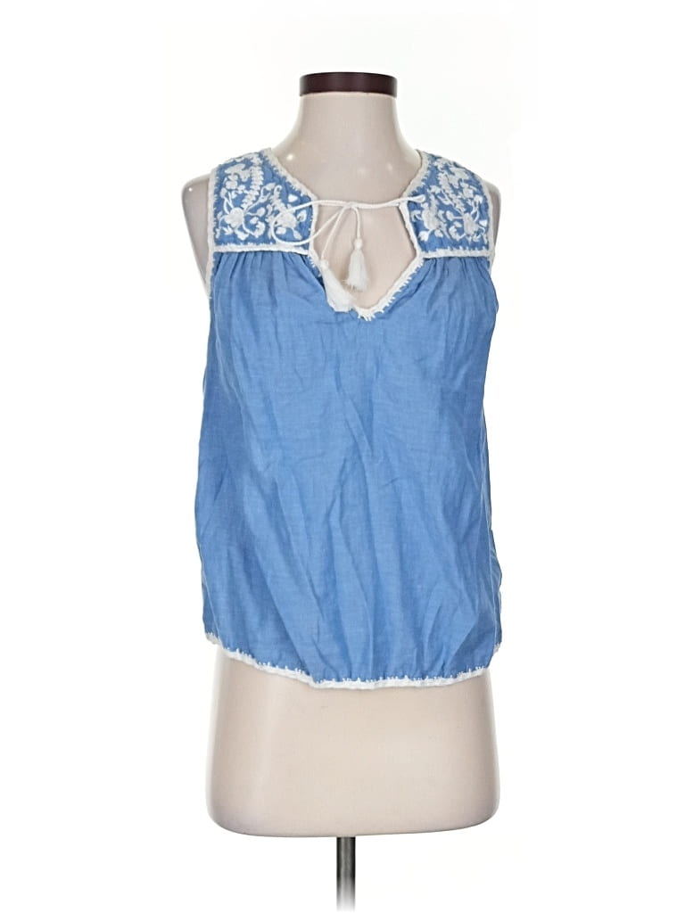 Pre-owned Joie Sleeveless Blouse In Blue