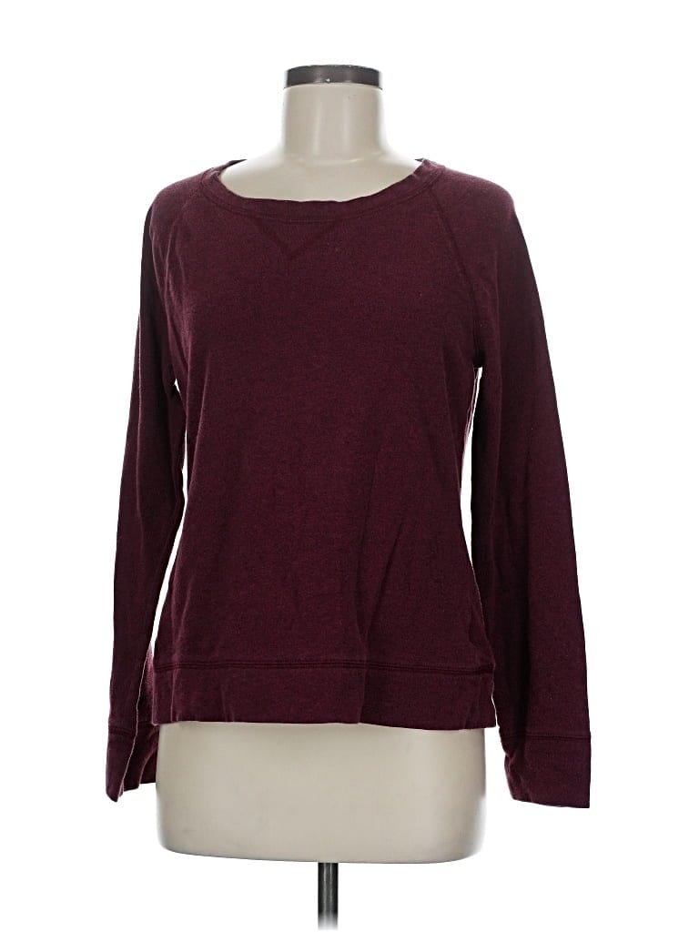 Pre-owned Merona Pullover Sweater In Burgundy