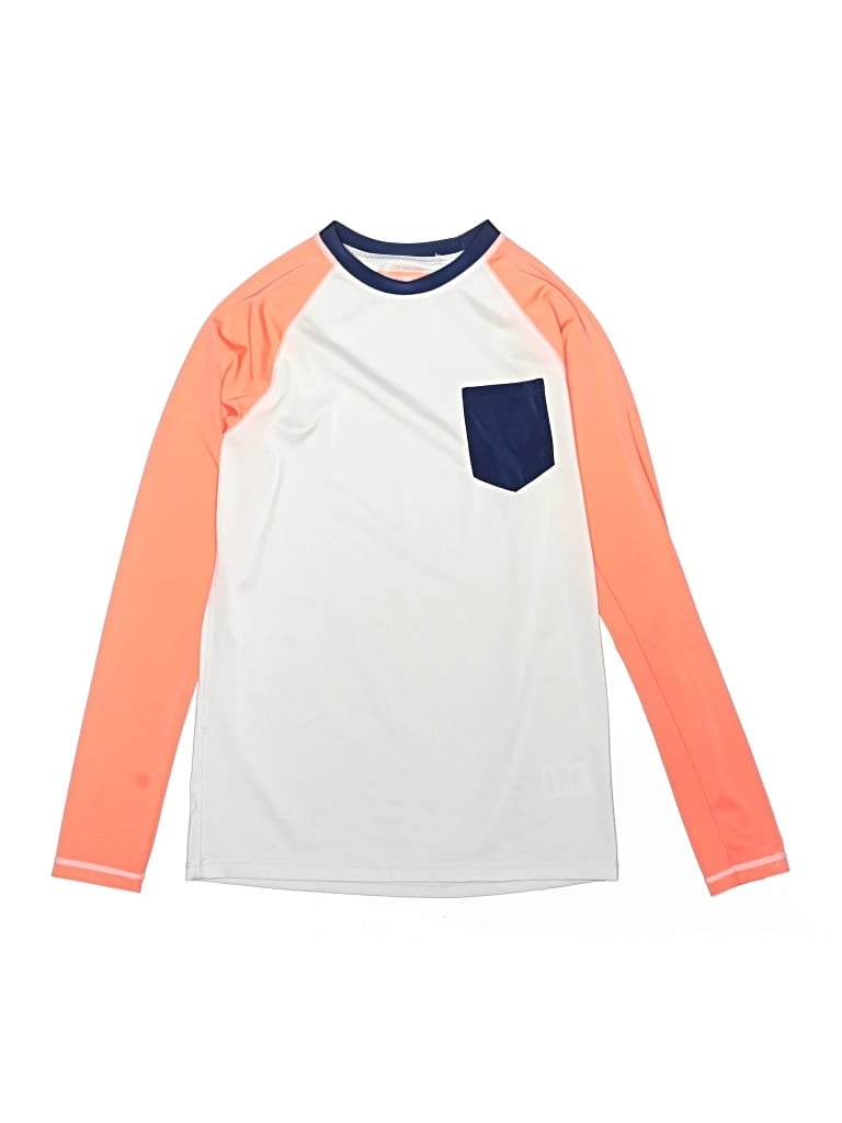 Pre-owned Crewcuts Kids' Long Sleeve T-shirt In Orange