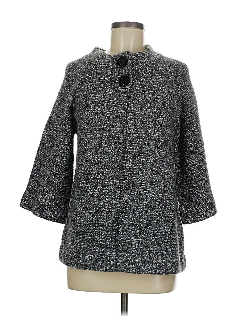 Pre-owned Ab Studio Cardigan Sweater In Gray