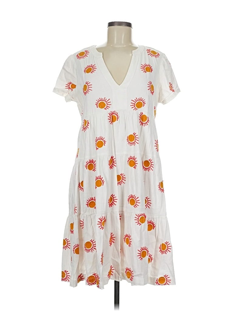 Pre-owned Maeve By Anthropologie Casual Dress In White