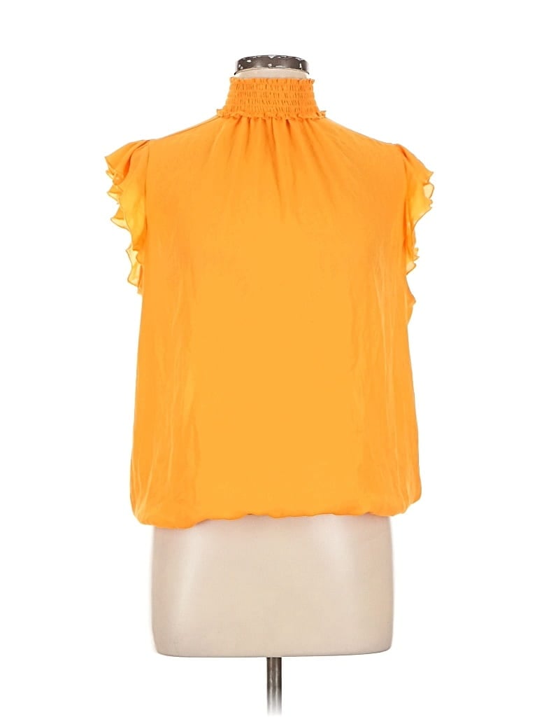 Pre-owned New York And Company Sleeveless Blouse In Orange