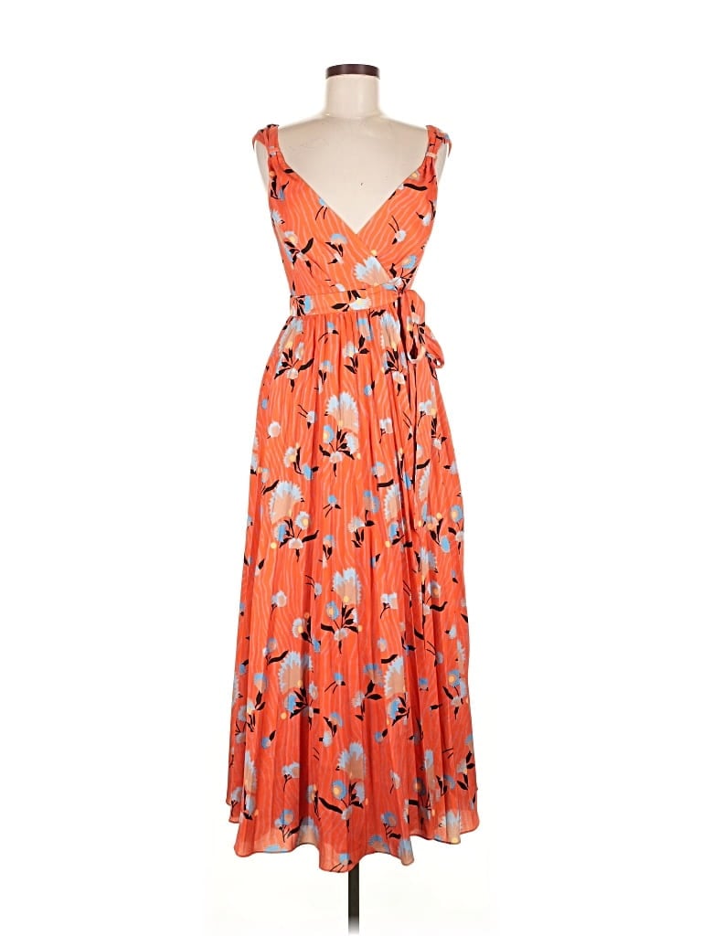 Pre-owned Self-portrait Casual Dress In Orange