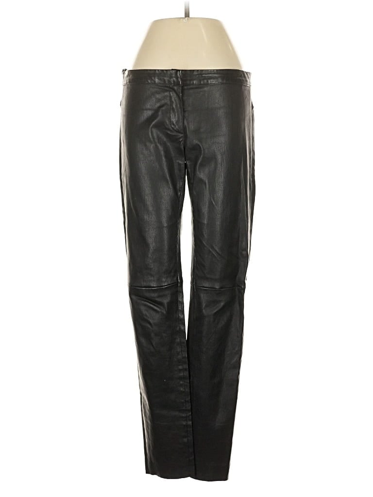 Pre-owned Miu Miu Leather Pants In Black