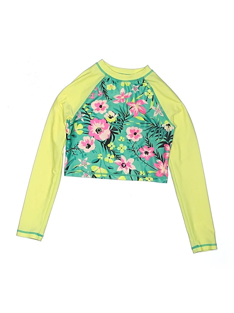 Pre-owned Tommy Bahama Kids' Rash Guard In Green