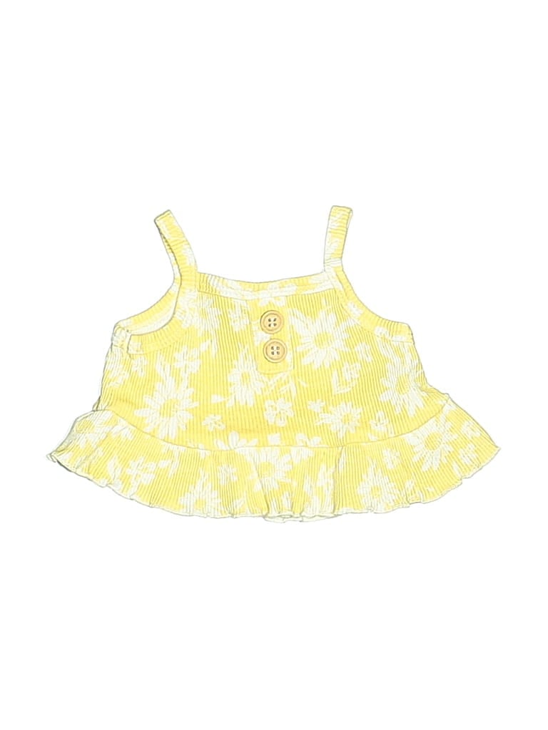 Pre-owned Rz Rachel Zoe Babies' Sleeveless Top Yellow Halter Neckline Tops
