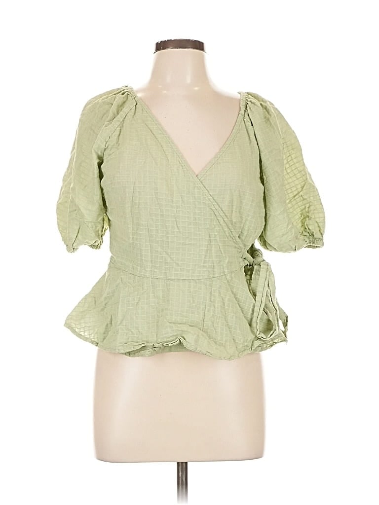 Pre-owned Universal Thread 3/4 Sleeve Blouse In Green