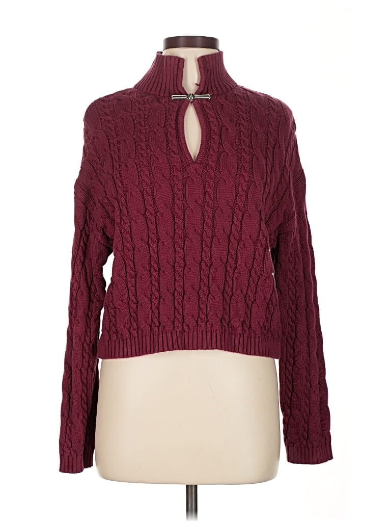 Pre-owned Commense Turtleneck Sweater In Burgundy